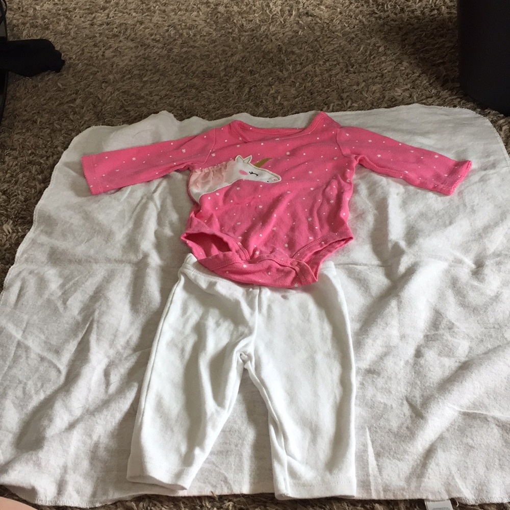 Pink polkadot unicorn outfit